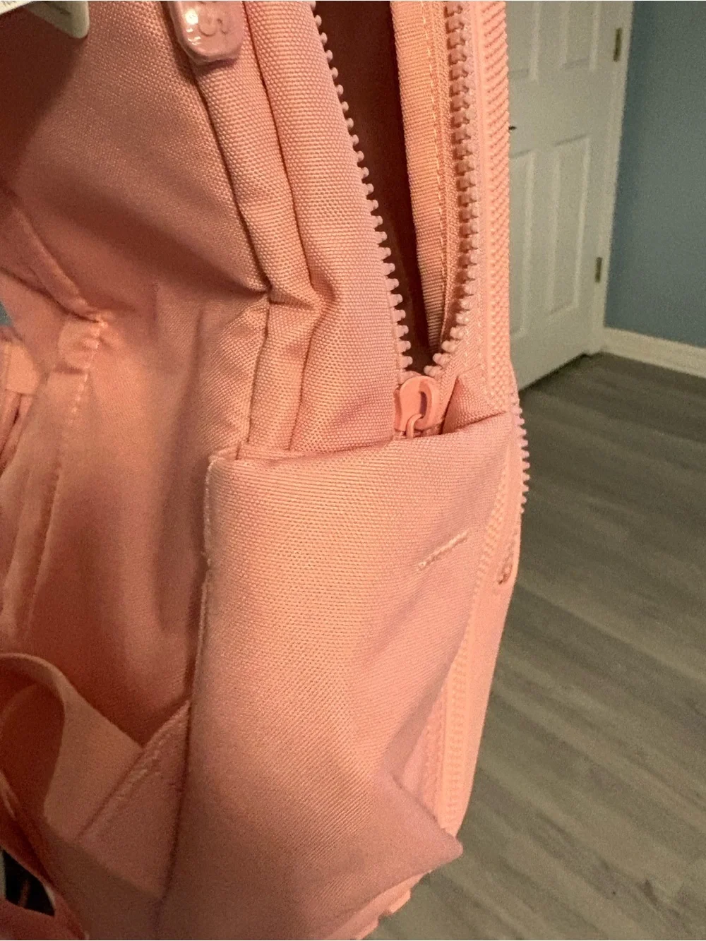 CROCS Pink Backpack with Rose Gold Slip-On Shoes